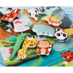 Alfombra de juego infantil con animales H7229 – vista posterior