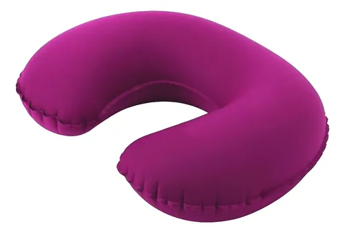Almohada inflable de terciopelo para viaje - Image 4