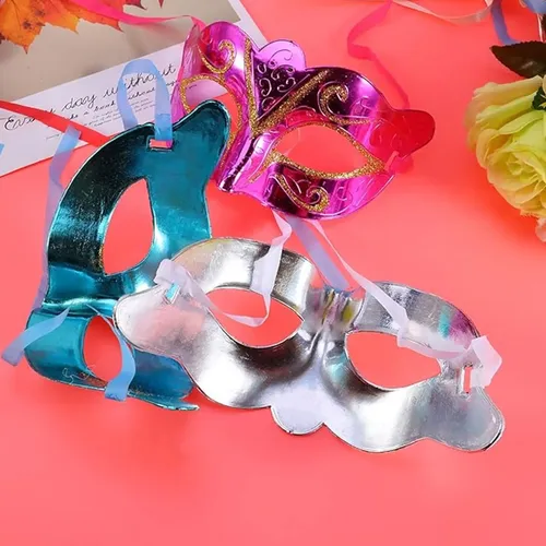 Antifaz de carnaval con glitter X 12 - Image 3