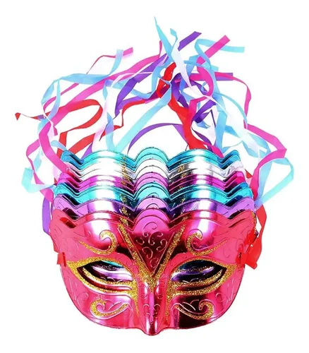 Antifaz de carnaval con glitter X 12 - Image 5