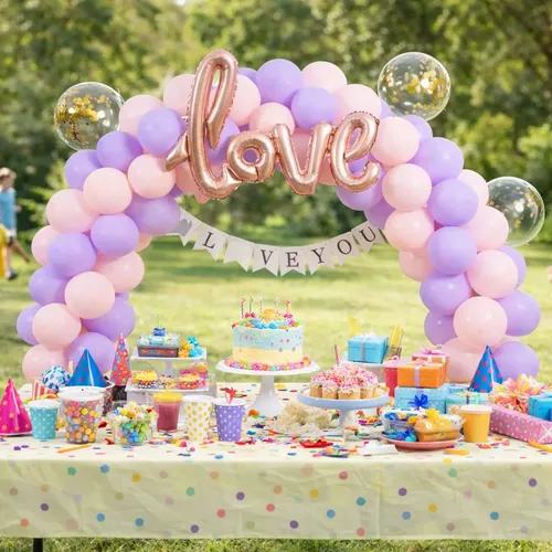Arco Panel Para Globos Cumpleaños Decoracion Love Pli0301 - Imagen 3