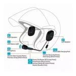 Auricular inalámbrico con micrófono para casco - Imagen 11
