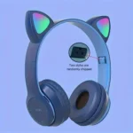 Auricular Led Inalámbrico Recargable Usb Aux Orejas Gato - Image 26