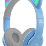 Auricular Led Inalámbrico Recargable Usb Aux Orejas Gato