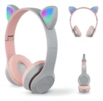 Auricular Led Inalámbrico Recargable Usb Aux Orejas Gato - Image 17
