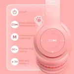 Auriculares inalámbricos orejas de gato LED - Image 3