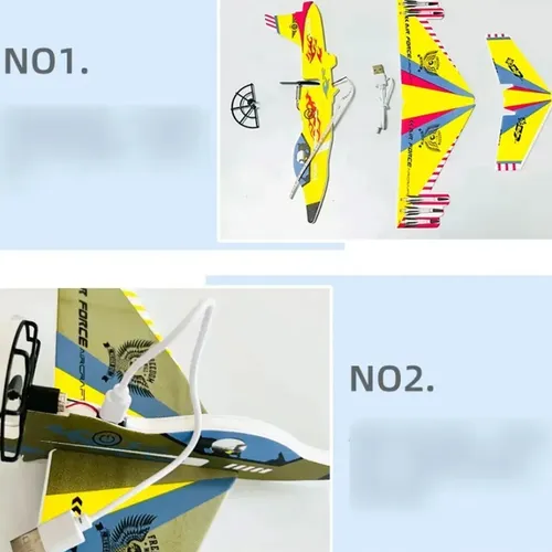 Avión Planeador Para Armar Recargable Usb Con Helice Azul - Image 7