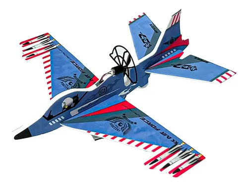 Avión Planeador Para Armar Recargable Usb Con Helice Azul - Image 1
