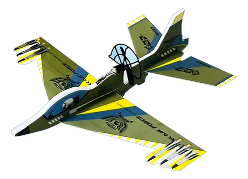 Avión Planeador Para Armar Recargable Usb Con Helice Azul - Image 10