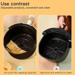 Bandejas de papel X100 redondas marrón antiadherente para freidora de aire - Image 5