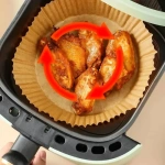 Bandejas de papel X100 redondas marrón antiadherente para freidora de aire - Image 3