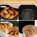 Bandejas de papel X100 redondas marrón antiadherente para freidora de aire - Image 6