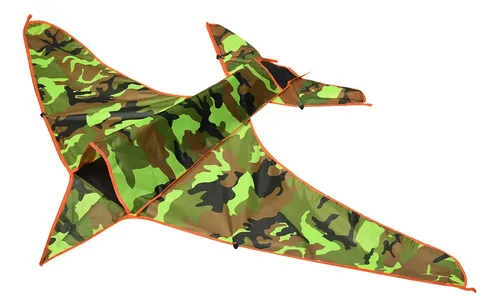Barrilete Grande Cometa Avión Camuflado De 100 X 80 Cm Ba131 - Imagen 4