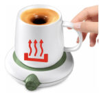 Base Calentador Mezclador De Taza Cafe Magnetica Usb T2523 Verde Liso - Image 4
