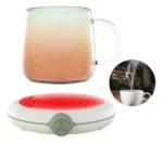 Base Calentador Mezclador De Taza Cafe Magnetica Usb T2523 Verde Liso