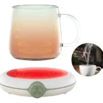 Base Calentador Mezclador De Taza Cafe Magnetica Usb T2523 Verde Liso