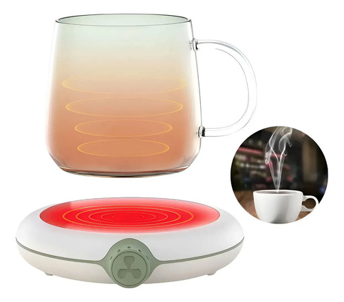 Base Calentador Mezclador De Tazas Cafe Magnetica Usb T2523 Verde – vista posterior
