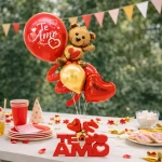 Base soporte para globos te amo rojo Zle0201 - Imagen 6