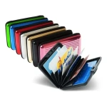 Billetera tarjetero metálico porta tarjetas y dinero