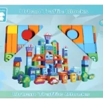 Bloques Figuras De Madera Para Construir Ciudad 100 Piezas