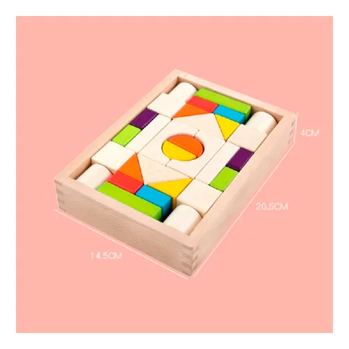 Bloques Figuras Madera Para Construir 30 Piezas Mt08920 - Image 5