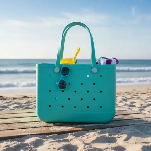 Bolso mediano playero cartera de goma para playa tote bag loop - Image 79