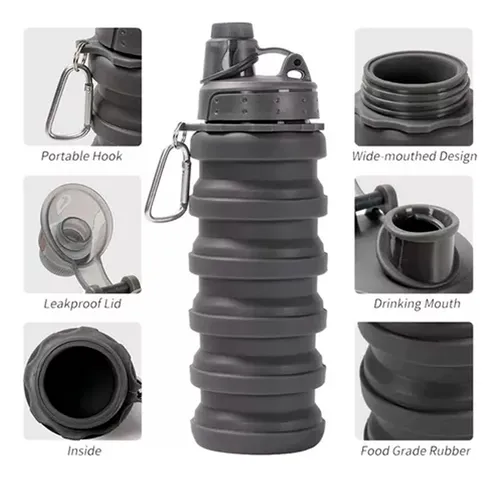 Botella Silicona Plegable Flexible Con Pico Y Tapon 500 Ml - Image 16
