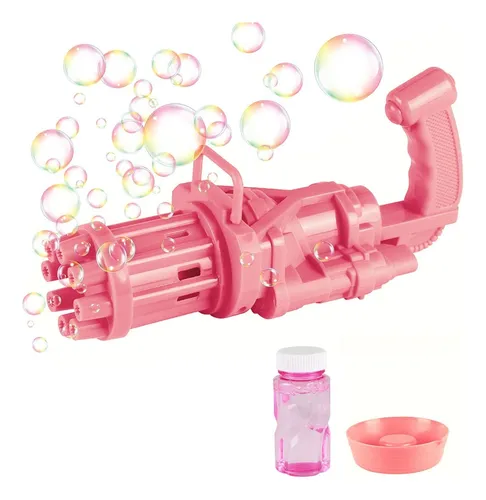 Burbujero Pistola Gun Semiautomatico Lanza Burbujas A Pilas - Image 15