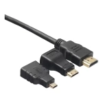 Cable con adaptadores 3 en 1 micro HDTB mini HDTV full HD - Image 2