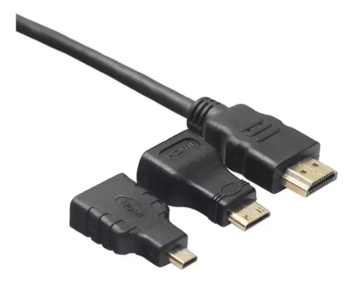Cable con adaptadores 3 en 1 micro HDTB mini HDTV full HD - Image 2