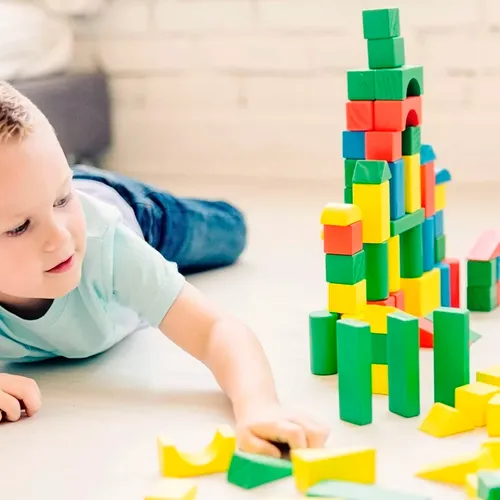 Caja De 23 Bloques Figuras De Madera Juego Infantil Mt08916 - Image 5