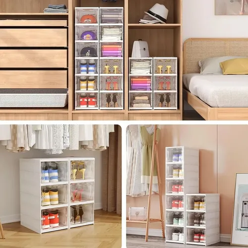 X6 cajas organizadoras de zapatillas plegables Xl06 - Image 3