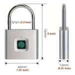 Candado Con Huella Digital Dactilar Sin Llave Recargable - Imagen 6