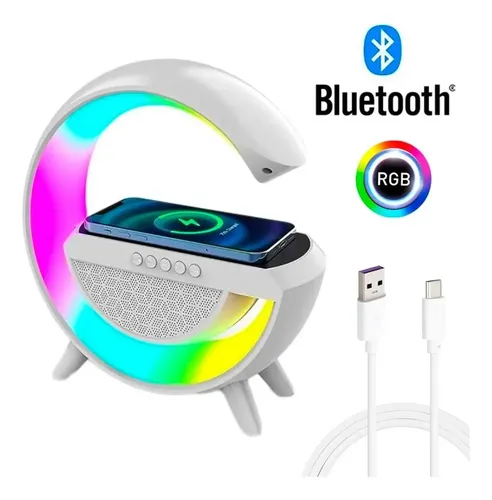 Cargador Inalambrico Celular Con Parlante Y Luz Led Bt2301 - Image 5