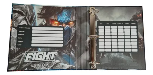 Carpeta Escolar Gamer 3x40 Colegio Niños Escuela Ca500032 - Image 4