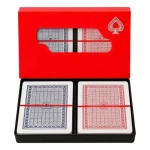 Cartas de póker 2 mazos con estuche P002 – vista posterior