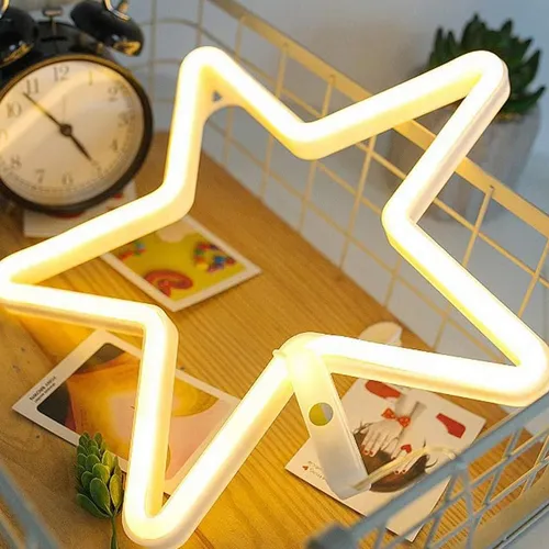 Cartel neón LED estrella de decoración 24000-6 - Image 4