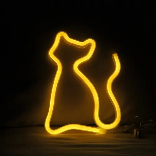 Cartel LED neón gato - Image 4