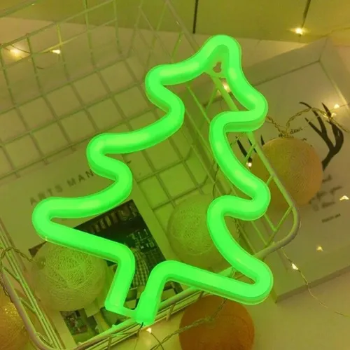 Cartel led neón arbolito verde - Image 3