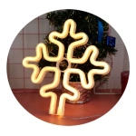 Cartel copo de nieve neon a USB y a pilas A26 - Image 2