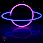 Cartel neón espacio planeta saturno A44 - Image 13