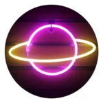 Cartel neón espacio planeta saturno A44 - Image 6