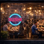 Cartel sushi con luz neón para negocios de comida 26248 - Image 8