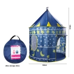 Casita De Juegos Pelotero Plegable Azul Carpa Castillo - Imagen 7