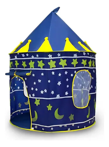 Castillo plegable juego pelotero azul - Imagen 4