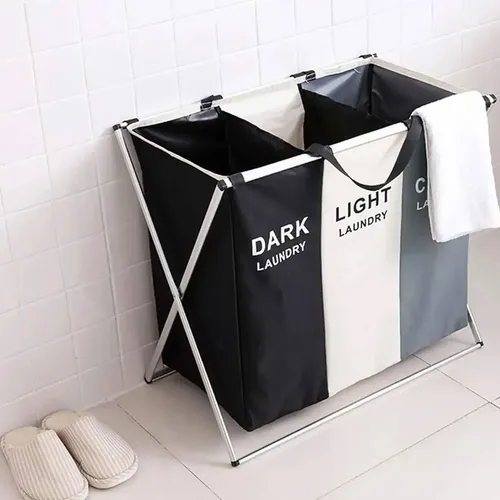 Cesto canasto triple plegable para ropa sucia de hogar lau3 - Image 7