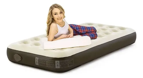 Colchón inflable de 1 plaza con inflador - Image 8