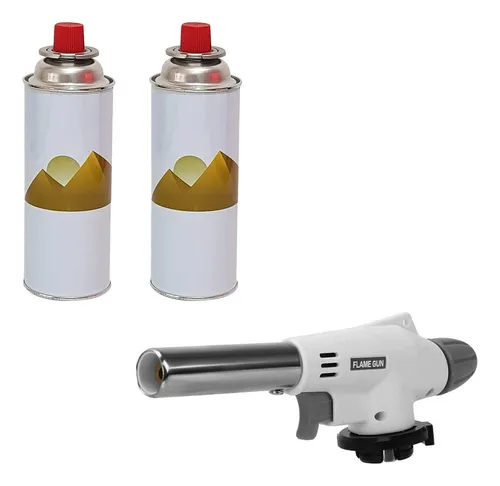 Combo 2 Mini Garrafa Gas Butano + 1 Soplete Flambeador - Image 14