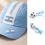Combo gorra bordada y corneta selección Argentina – accesorios incluidos