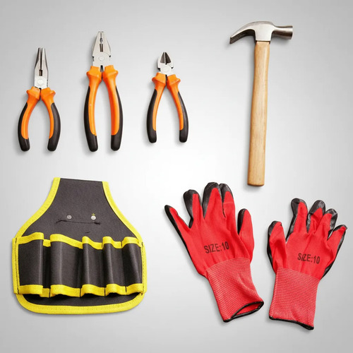 Combo guantes de trabajo 3 pinzas martillo y cinturón - Image 9